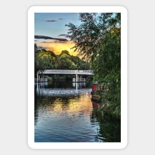 Above The Toll Bridge At Pangbourne Sticker